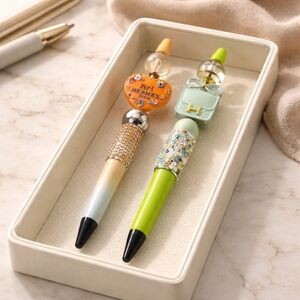 x2 Handcrafted Beaded Pens New